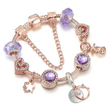 BAOPON New Cute Little Bella Beads Charm Bracelet For Women Kids Lovely HAPPY Pe - £12.07 GBP