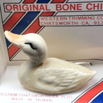 1980s Westrim White Happy Content Duck Bird Original Bone China Figurine... - £7.41 GBP