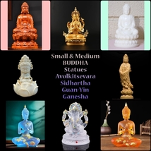 SMALL ARTISIAN BUDDHA STATUES-Guan-Yin Avalokitesvara Ganesha Shakyamuni... - $24.99+
