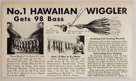 1941 Print Ad Arbogast No. 1 Hawaiian Wiggler Fishing Lures Bass Akron,Ohio - £7.89 GBP