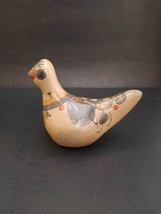 Tonala Mexican Folk Art Collectible Pottery Dove Bird Figurine 6” Painted - £10.12 GBP