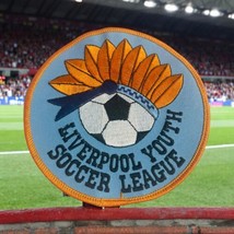 Liverpool NY Youth Soccer League Headdress Embroidered Vtg Sports Patch ... - $9.38