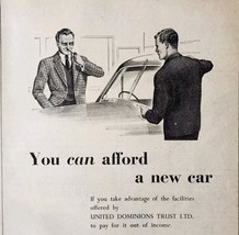1954 United Dominions Trust Ltd Import Advertisement Autocar Automobilia... - $465.81 MXN