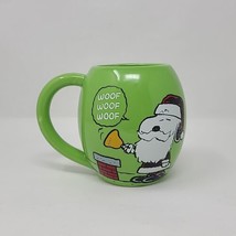 Peanuts Snoopy &amp; Woodstock Christmas Mug by Kcare Green Jumbo Coffee Cup - $15.83