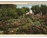 Rose Garden Antelope Park Lincoln Nebraska NE Linen Postcard N26 - $2.92