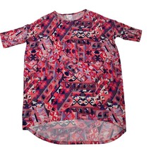 Lularoe Women&#39;s XS Geometric Print Tunic Irma Shirt Pink - $155.41 MXN