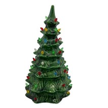 Christmas Tree Ceramic Mold Top ONLY No Base 8 1/2&quot; No Light Missing 8 Pegs Vntg - £22.38 GBP