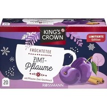 King&#39;s Crown Tea Cinnamon Plum Winter Tea 20 Tea Bags Free Ship - £6.45 GBP