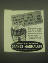 1945 Crosse &amp; Blackwell Orange Marmalade Ad - Keep it on your breakfast table - £14.65 GBP