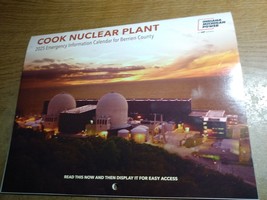 2025 Cook Nuclear Plant Appointment Wall Calendar 9&quot;x12&quot; Berrien County ... - $2.00