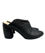 Nine West Womens Jadrien Black Leather Mules Size 8 Croc Block Heels Pum... - £14.53 GBP