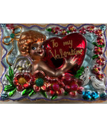 Christopher Radko Vintage Postcard Ornament  &quot;TO MY VALENTINE” Doves Cup... - £71.10 GBP