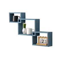 Rustic Wall Mounted Tier Square Shaped Floating Shelves  Set Of 3  Screws And An - £44.71 GBP