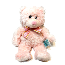 Vintage Russ Plush Pink My First Teddy Stuffed Animal Embroidered Eyes 9... - $16.56