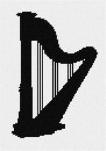 Pepita Needlepoint Canvas: Harp Silhouette, 7&quot; x 10&quot; - £39.39 GBP+
