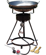 Outdoor Cooker With Wok Portable Propane Black NEW - £88.22 GBP