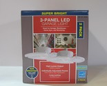 3 Panel LED Garage Light 8000 Lumens Retro Fit 2 Pack Indoor Garage Work... - £39.10 GBP