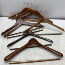 Lot 8 Wtg Brown Tan Wooded Curved Clothes Smooth Dress Coat Suits Jacket... - €16,35 EUR