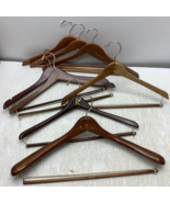 Lot 8 Wtg Brown Tan Wooded Curved Clothes Smooth Dress Coat Suits Jacket... - $25.62 CAD