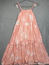 Jessica Simpson Tie Dye Girls Maxi Tiered Dress Sz 10 Boho Chic Beach Pink Vaca - £17.14 GBP