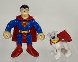 Imaginext DC Super Friends Action Figure - Superman &amp; Krypto (Super Dog) - £4.66 GBP