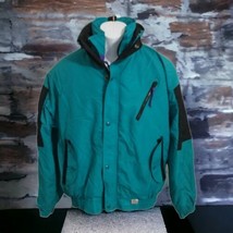 Vintage 90s Ski Coat Mens S Winter Colorblock High Seas Foul Weather Gear Neon - $54.44