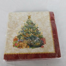 American Greetings DesignWare Vintage Christmas Tree Napkins pkg of 16 13" x 13" - £7.72 GBP