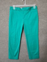 Banana Republic Sloan Fit Crop Dress Pants Womens 8 Green Straight Leg Stretch - £25.53 GBP
