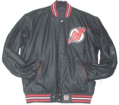 NHL New Jersey Devils JH Design Wool Reversible Jacket Black Embroidered logos - £110.31 GBP