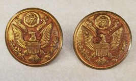 Vintage Military Button Handy Button Mach Co. Chicago Pair of Buttons Ea... - £19.59 GBP