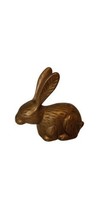 Vtg Brass Bunny Rabbit Figurine Long Ears Paperweight Easter Decor Detailed 2.5&quot; - £14.91 GBP