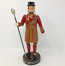 VTG Wood Handpainted Beefeater Figure 12&quot; tall Bar Advertising London Dr... - £49.66 GBP