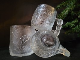 Vintage 1993 McDonalds Flintstones Glass Mug Cups Set of 3 - £11.76 GBP
