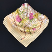 Authentic Burberry Hair Bandana Scarf Handkerchief Neckerchief Abstract Floral N - £84.63 GBP