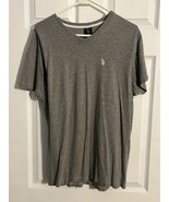 Men’s U.S. Polo ASSN T Shirt V Neck Gray Size Medium - $15.99