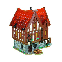 Modular Medieval Tavern Mode Building Blocks Set MOC Bricks Toys Christmas Gift - £195.06 GBP