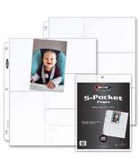 5 pks of 20 (100) BCW 3 ½&quot; x 5 ¼&quot; Photo/Postcard 5-Pocket Side Load Bind... - $939.88 MXN