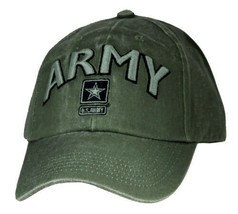 Army Od Green Star Logo 3-D Military Hat Cap - £26.56 GBP