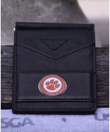 Clemson University  Black Leather Folding Wallet Money clip - $25.13