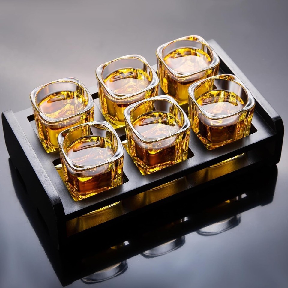 6-piece small wine glass set and holder -2 oz (approximately 56.7g) wine... - $15.50