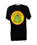 Coachella Festival Yellow Green Cactus Black Tee T-Shirt Size S Double S... - $24.29