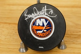 NHL Autographed Hockey Puck New York Islanders Bryan Trottier #19 118/150 - £27.05 GBP