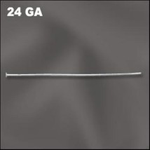 2&quot; Sterling Silver 24 gauge (Medium) Headpins (10) - £2.37 GBP