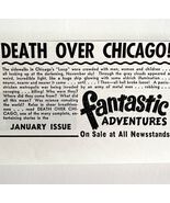 Death Over Chicago Fantastic Adventures 1939 Advertisement Magazine DWKK11 - €8,52 EUR