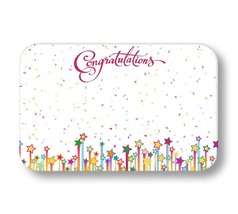 50 Blank Congratulations Confetti Enclosure Cards and Envelopes Gifts Fl... - $19.95