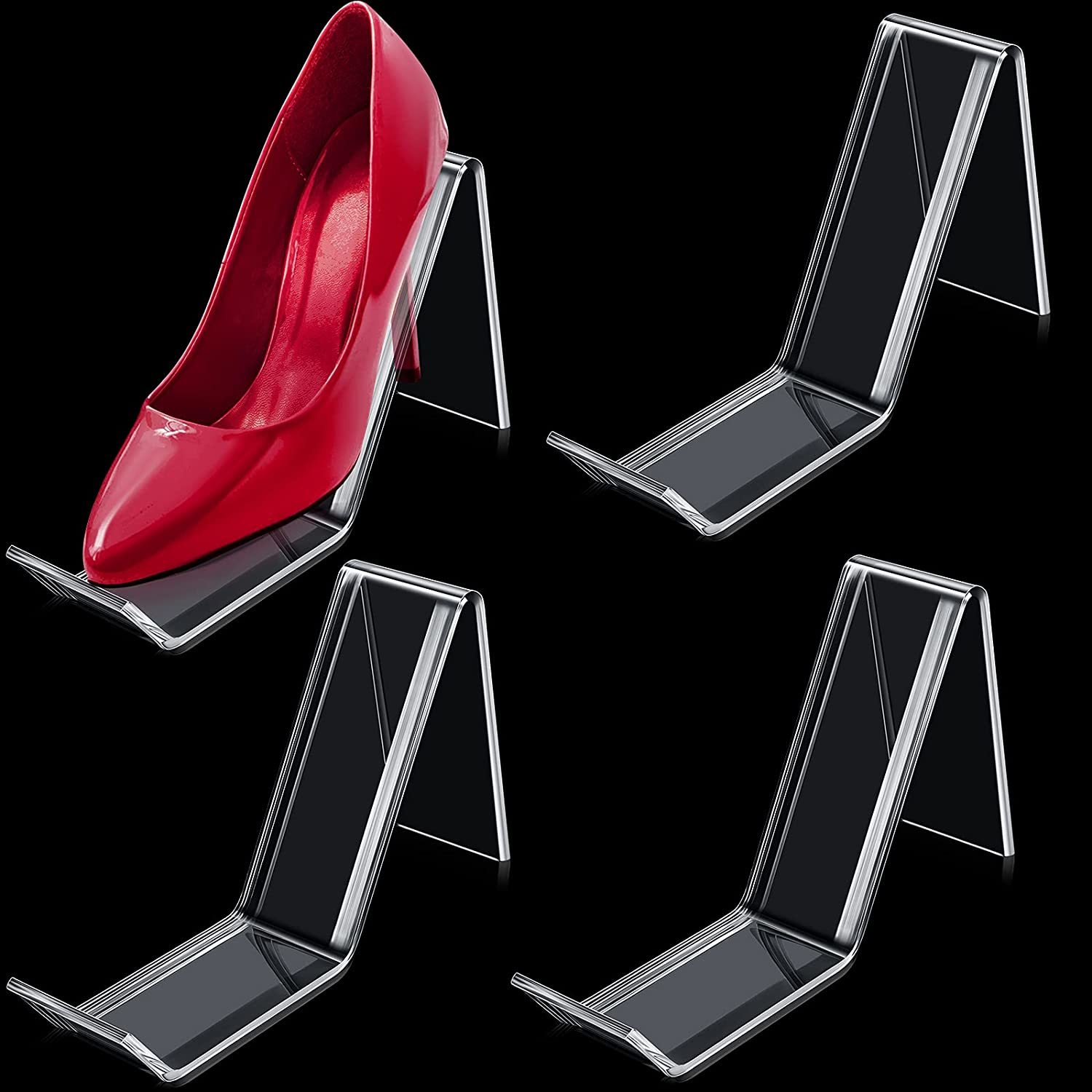 (24 Pcs.) Acrylic Clear Shoe Display Stand Shoe Display Rack, Sports Shoes - $31.93