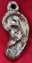 Mexican Tlaquepaque Ceramic Folk Art Large Golden Milagro Ear - $38.00