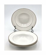 Mikasa Ultima+ CAMEO PLATINUM HK301 Rimmed Soup Bowl(s) Set Of 4 New w s... - $951.78 MXN