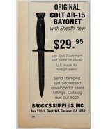 1981 Colt AR-15 Bayonet Blade Advertisement Brock&#39;s Surplus Georgia F15Y - $19.99