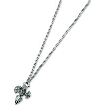 Stainless Steel Skull Cross Mens Necklace 24&quot; New - £93.60 GBP
